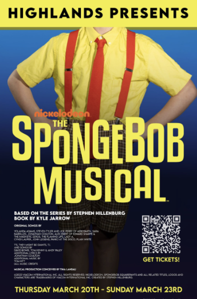 Poster for upcoming spring musical "The SpongeBob Musical." 